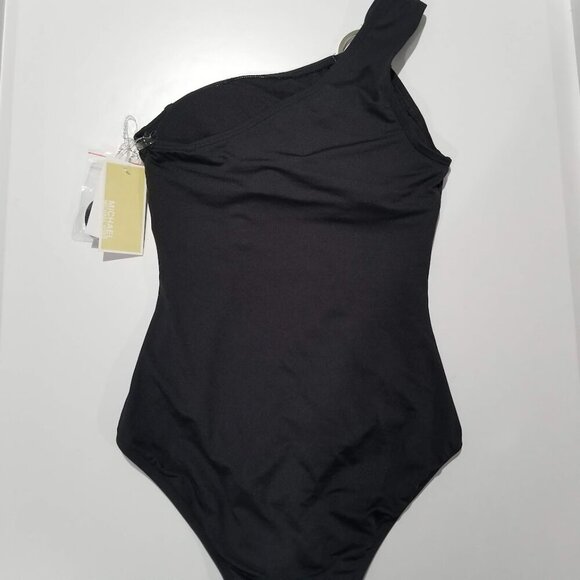 Michael Kors Embellished One-Shoulder Underwire One-Piece Swimsuit - Picture 8 of 11